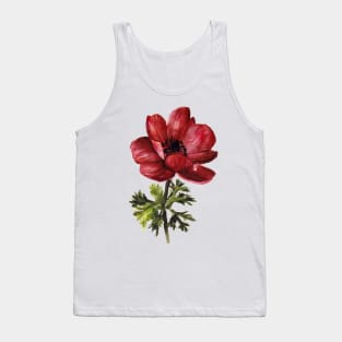 Red Anemone Flower Tank Top